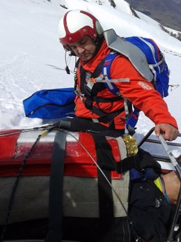Rescate del montañero accidentado