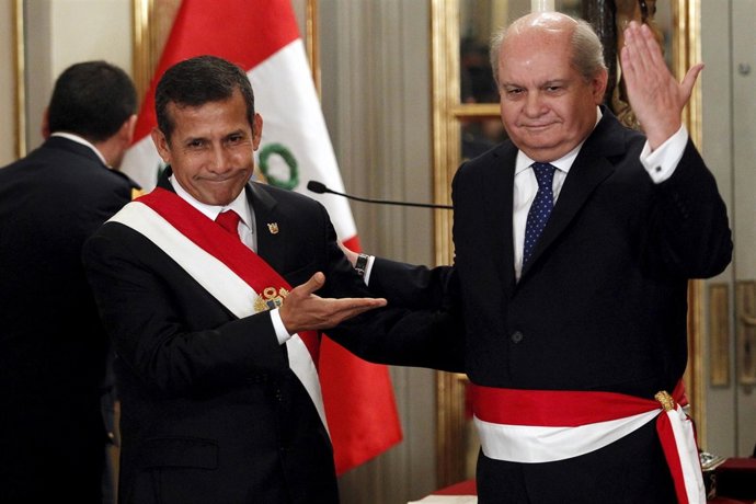 El presidente de Perú, Ollanta Hulama, y el primer ministro, Pedro Cateriano