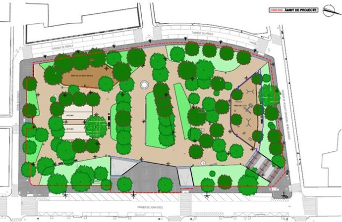 El proyecto de remodelación de los jardines de Can Mantega