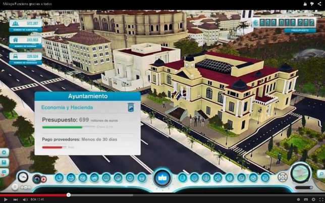Málaga Funciona, vídeo del Ayuntamiento de Málaga en YouTube