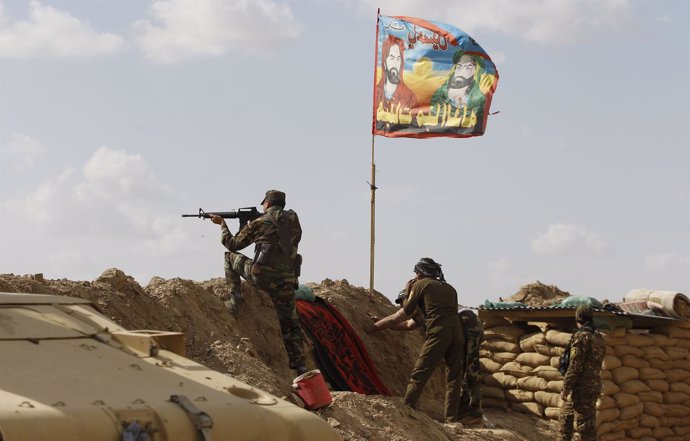Milicianos chiíes progubernamentales en Irak