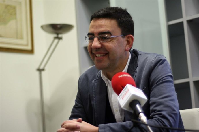 Mario Jiménez durante la entrevista