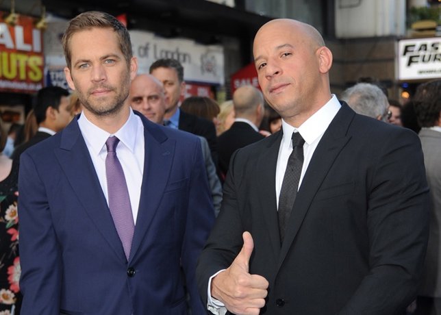 Los actores Paul Walker y Vin Diesel 