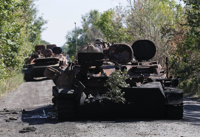 Donetsk. Personal armado de las fuerzas ucranianas