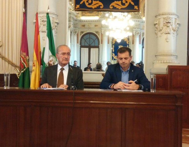 El alcalde, Francisco de la Torre, Málaga con Julio Andrade
