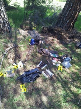 Materiales encontrados en un zulo hallado en la Comunidad de Madrid