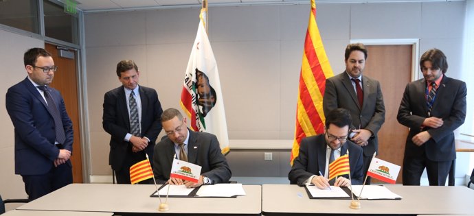 La Generalitat y California firman un acuerdo de cooperación económica y empresa