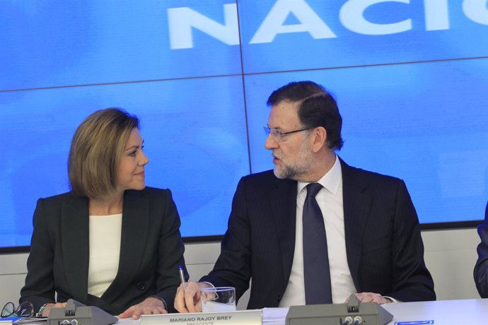 María Dolores Cospedal y Mariano Rajoy 