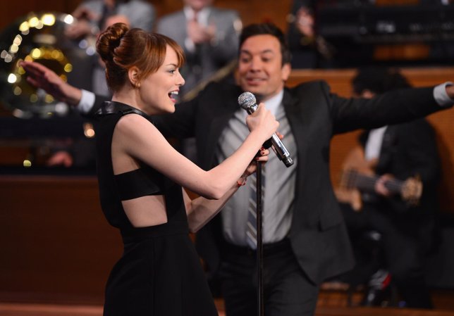 Emma Stone and Jimmy Fallon have a 