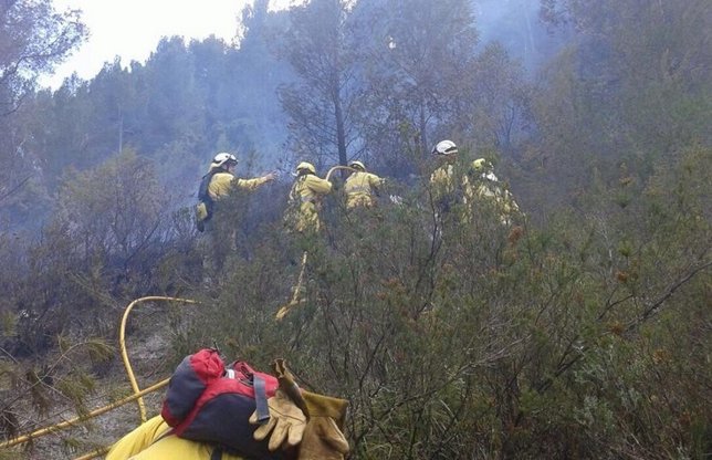 Incendio en la base del cuartel Jaume II, en Palma de Mallorca