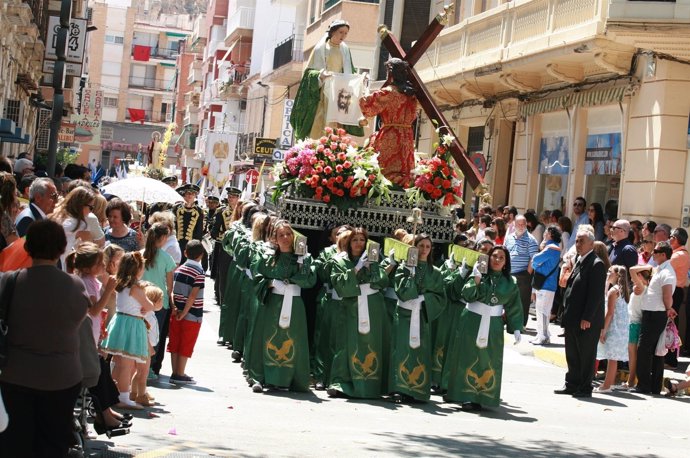 Ocupación hotelera en Águilas en Semana Santa, procesiones