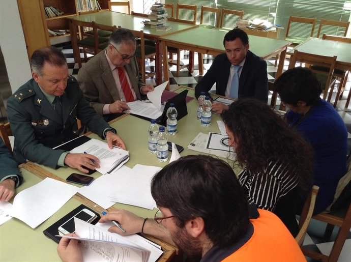 Junta local de seguridad en Cortegana. 
