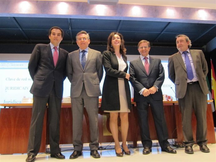 Nieto, Sánchez Zamorano, Ceballos, Rapún y el director de la jornada