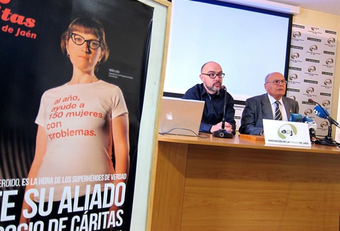 Joaquín Carrascosa y Rafael López Sidro presentan la campaña de Cáritas.