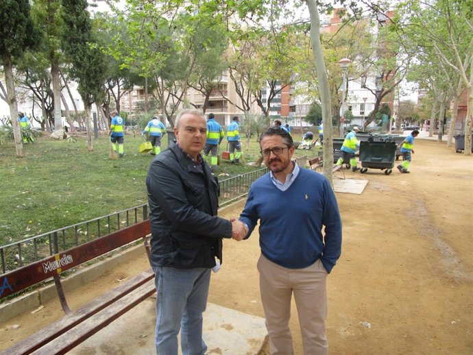 José Ros visita un parque tras Bando de la Huerta