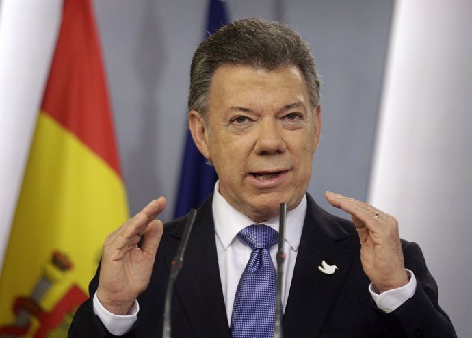 El presidente de Colombia , Juan Manuel Santos
