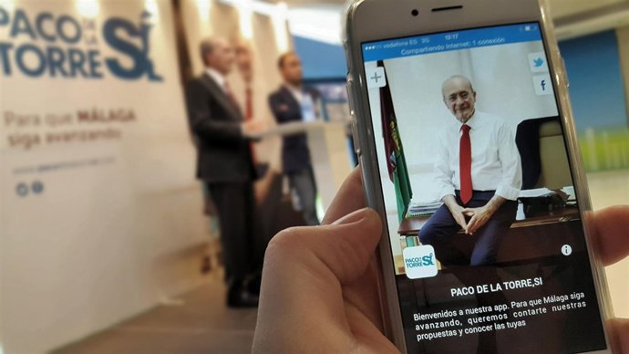 Imagen de la 'app' del PP para las elecciones municipales en la capital