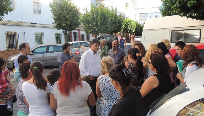 Gabriel Cruz, en el barrio de Huerta Mena. 