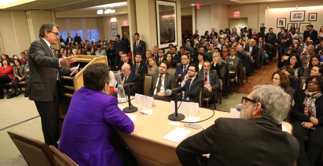 El presidente Artur Mas da una conferencia en la Universidad de Columbia
