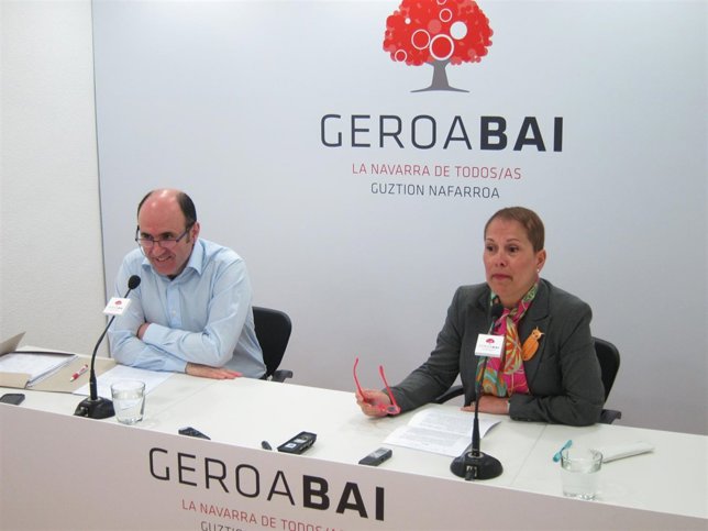 Uxue Barkos y Manue Ayerdi, de Geroa Bai.