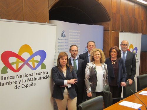 Representantes de  Alianza contra el Hambre y la Malnutrición de España.
