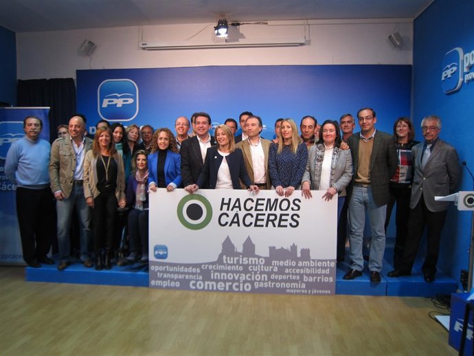 Candidatos del PP al Ayuntamiento de Cáceres