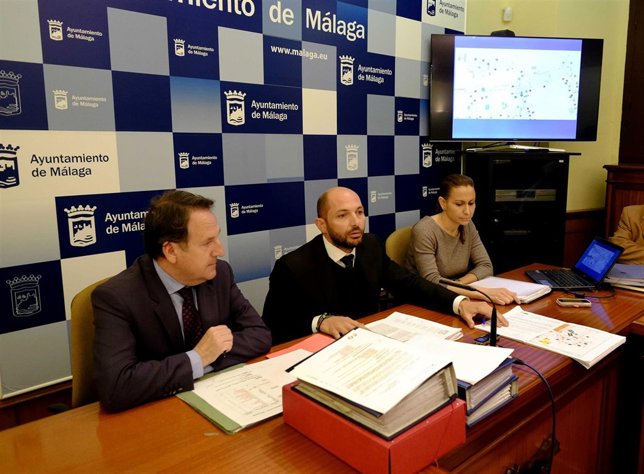 Miguel Ruiz, Raúl López e Isabel Gámez Ayuntamiento Málaga