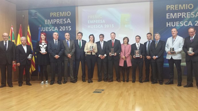 Entrega de los galardones del Premio Empresa Huesca 2015
