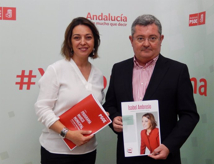 Ambrosio y Ruiz en la sede del PSOE de Córdoba