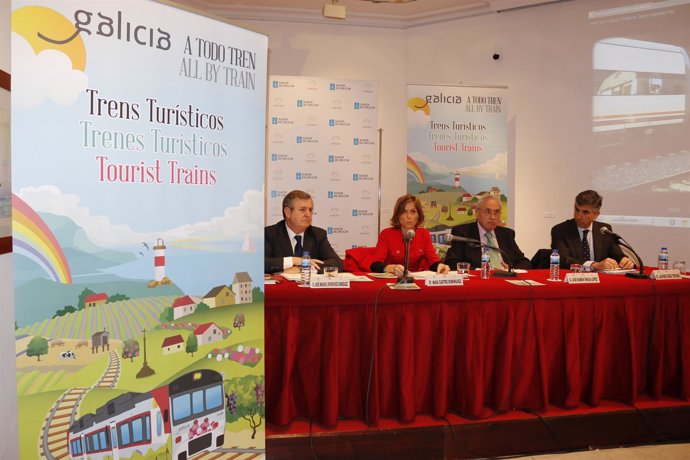 La Xunta presenta 'Galicia A Todo Tren' en Madrid.