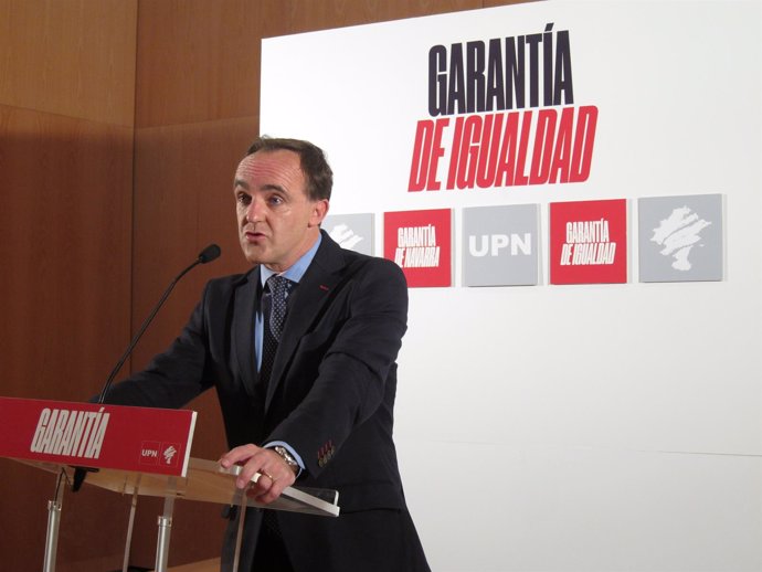 El candidato de UPN a la Presidencia del Gobierno de Navarra, Javier Esparza.