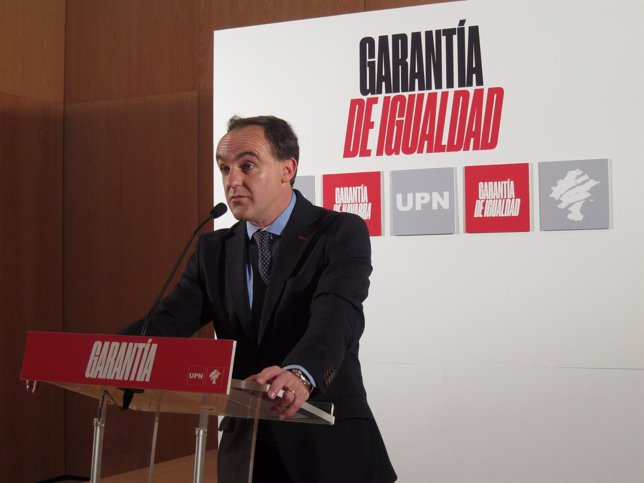 Javier Esparza, candidato de UPN a la Presidencia del Gobierno de Navarra.
