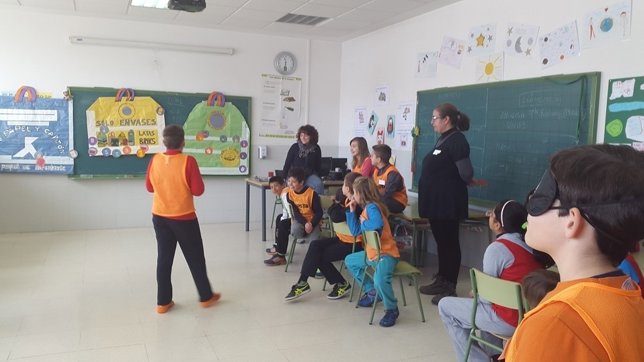 Algunos de los escolares participantes