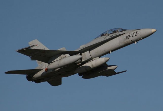 Avión F-18 del Ejército español