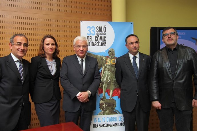 P.Tixis (Ficomic), M.Fdez.(Ministerio), F.Mascarell, J.Ciurana y C.Santamaría