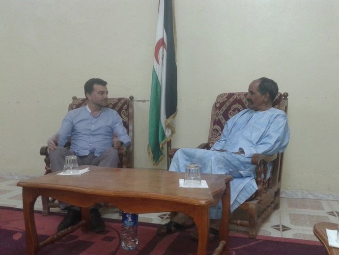 Maíllo y el presidente de la República Saharahui