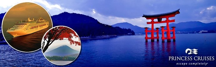 Imagen promocional de Princess Cruises en Japón. Princess Cruises
