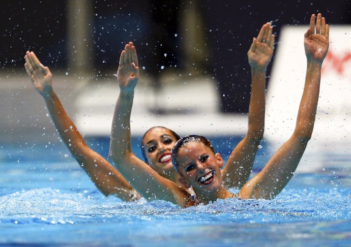 Ona Carbonell y Paula Klamburg, en dúo de natación sincronizada