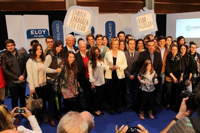 Acto de presentación del candidato del PP a la Alcaldía de Zaragoza, Eloy Suárez