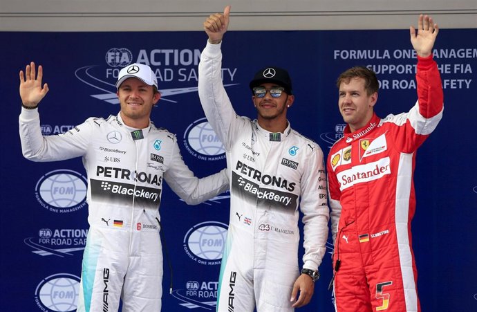 Lewis Hamilton Rosberg Vettel pole GP China