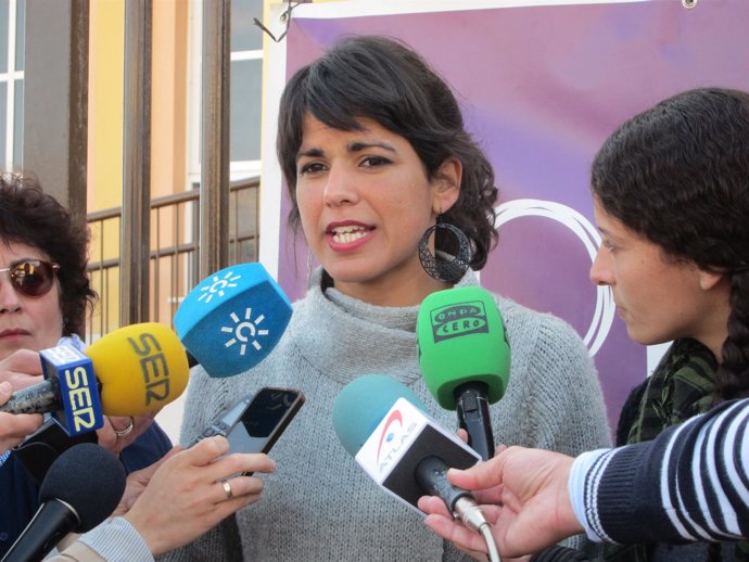 La candidata de Podemos a la presidencia de la Junta, Teresa Rodríguez