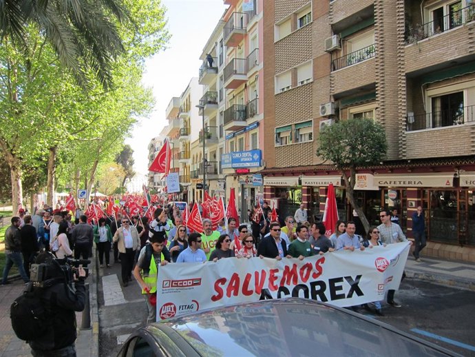 Manifestación por el futuro de Acorex