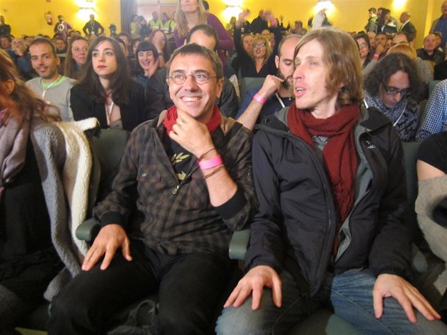 Monedero junto a Pablo Fernández, en la convenció de Podemos CyL.
