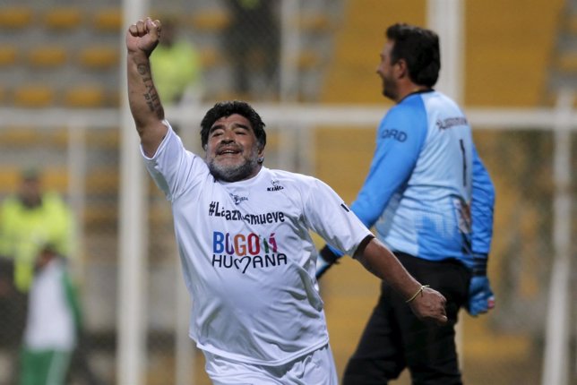 Diego Armando Maradona, en el amistoso por la paz de Colombia