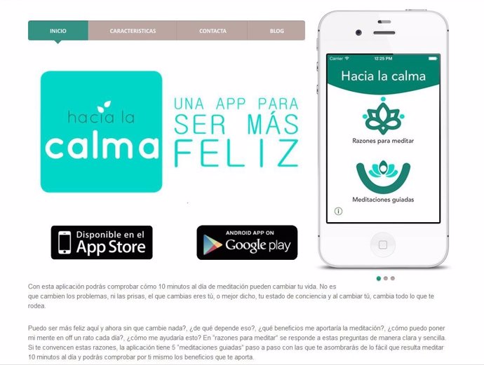 App aplicación Hacia la Calma, María Rosa Valdés