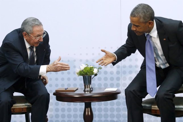 Reunión Obama y Castro