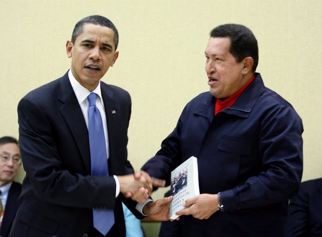 Barack Obama y Hugo Chávez