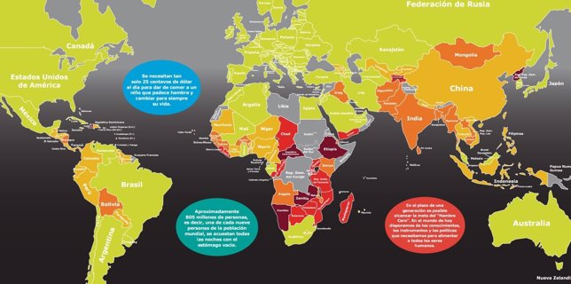 Mapa del hambre en el Mundo