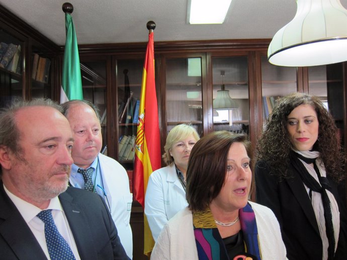 Sánchez Rubio en declaraciones a los medios en San Fernando (Cádiz)