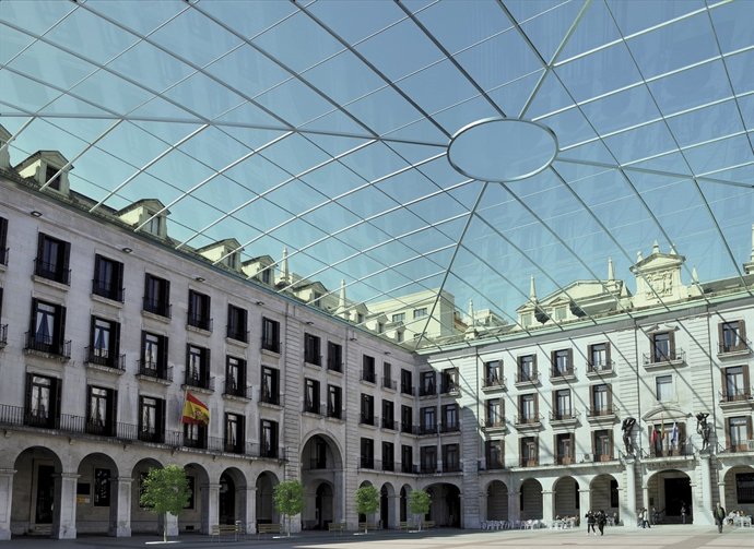 Cubierta acristalada Porticada